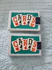2 Playing Card Decks Made in USA Plastic Coated Sealed U.S. Playing Card Co. NOS