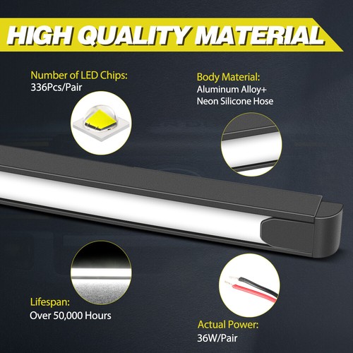 For 2017-2022 Ford Super Duty F-250 LED Grill Accent Lights Top Bottom Bar Kit - Picture 5 of 12