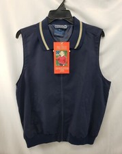 NWT Ladies Sunderland of Scotland Navy Blue Golf Vest Medium Teflon Treated