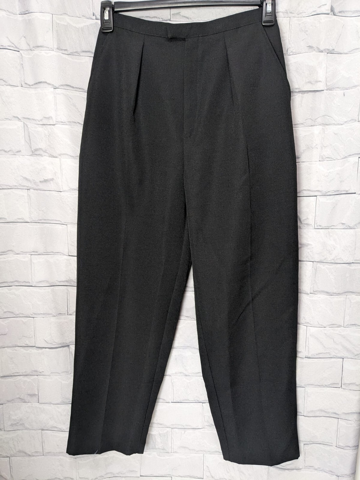 Jaclyn Smith Classics Women's Solid Black Pleated… - image 1