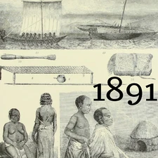 1891 ZANZIBAR SOMALI SUAHELI TSHAGA KIBANI KAMBA MOGEDSHOO VICTORIAN ERA PRINT