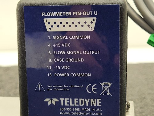 Teledyne HFM-300 Mass Flow Meter Controller 50 SCCM/AIR Working Pull - Picture 5 of 13