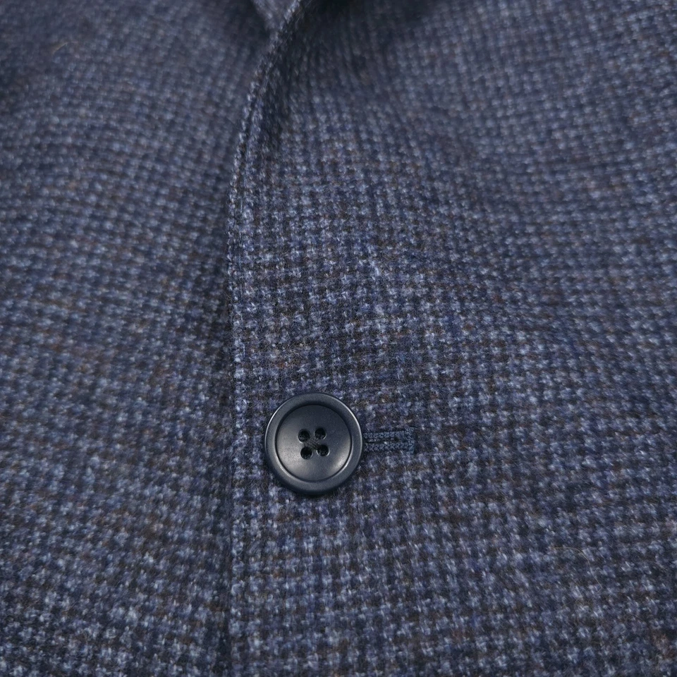 $748 Vince синий микро букл неструктурированная шерсть альпака спортивное пальто мужской размер 44R - Изображение 4 из 4