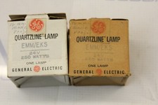 2PCS GE EMM/EKS Quartzline Projection Lamp, 24V 250W