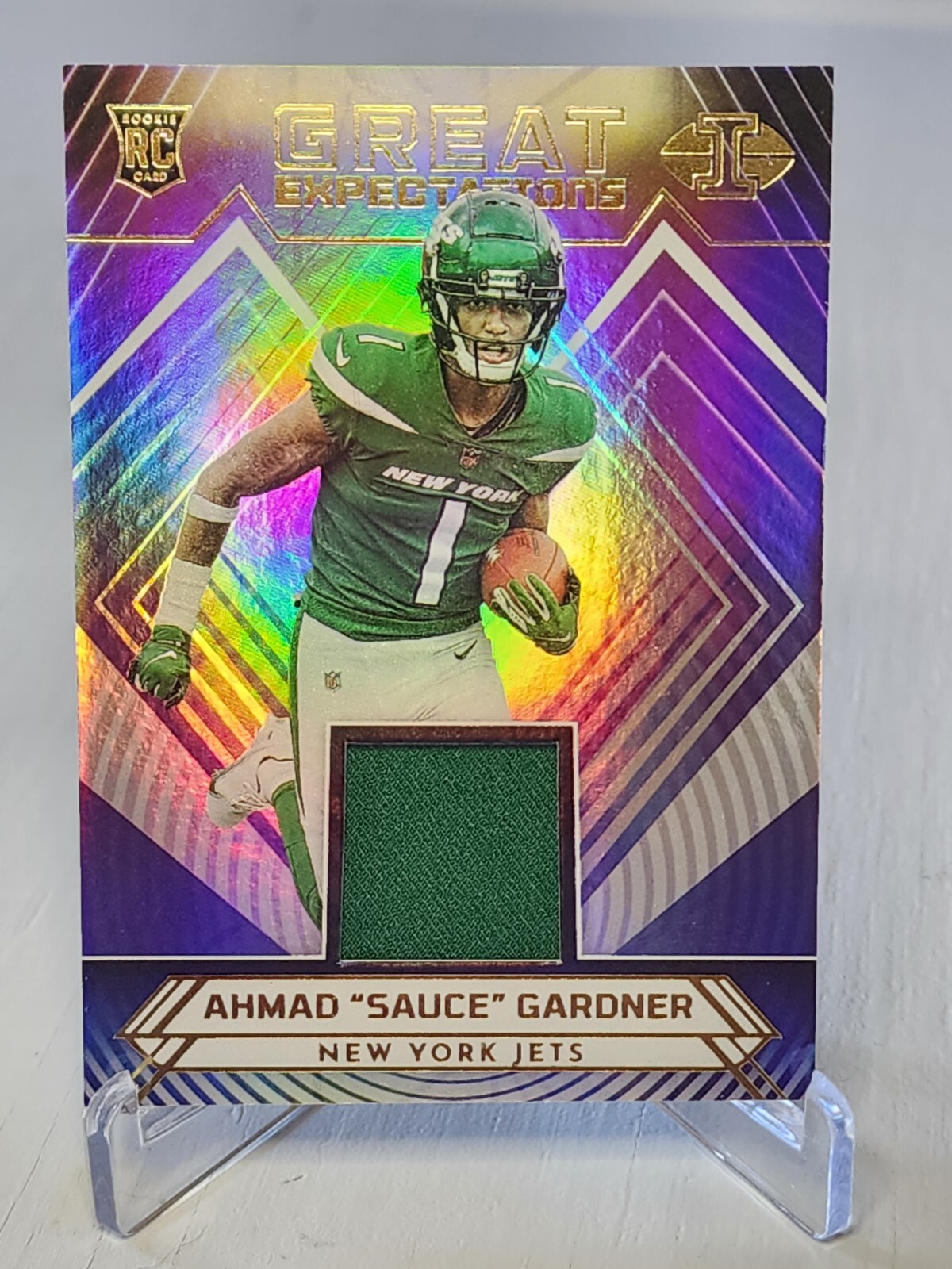 AHMAD "SAUCE" GARDNER 2022 PANINI ILLUSIONS GREAT EXPECTATIONS RELIC ROOKIE RC eBay