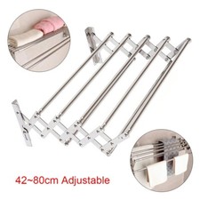 Wall-mount Laundry Towel Storage Drying Rack Retractable Folding Dryer Hanger