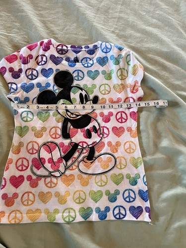 Disney Parks Girls Mickey Mouse Short Sleeve T-Shirt M Youth Multicolor Color - Picture 5 of 7