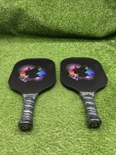2 Niupipo Pickleball NSPA Paddle Black Graphite Lightweight Padded Handle. CSB