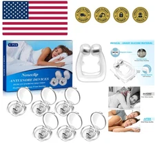 Anti Snoring Devices, Silicone Magnetic Anti Snoring Nose Clip, 6PCS Snore St...