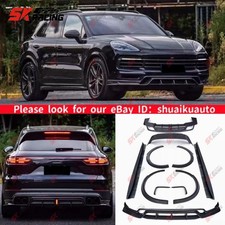 Carbon Fiber Front Rear Lip Side Skirts Wing Kits Fits Porsche Cayenne 2019-2023