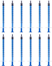 12 Pack - 1ml Plastic Syringe with Measurement, No Needle Suitable for Refilling