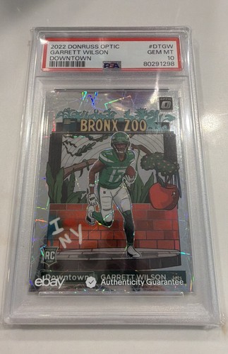 Garrett Wilson #DT-GW 2022 Panini Donruss Downtown card