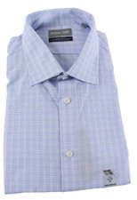 Michael Kors Men's Dress Shirt New XL 17.5 34/35 Pink Blue Check Regular Fit