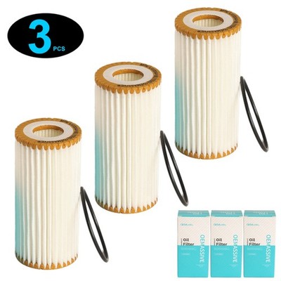 3x Oil-Filter Kit HU6013Z  For Audi A3 A4 Quattro Q5 Volkswagen Passat Tiguan