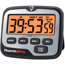 Touch Backlight Digital Kitchen Timer with Dual Count Up/Countdown Feature