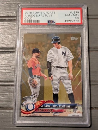 2018 Topps Update Series - Aaron Judge, Jose Altuve #US79 Gold PSA 8.5