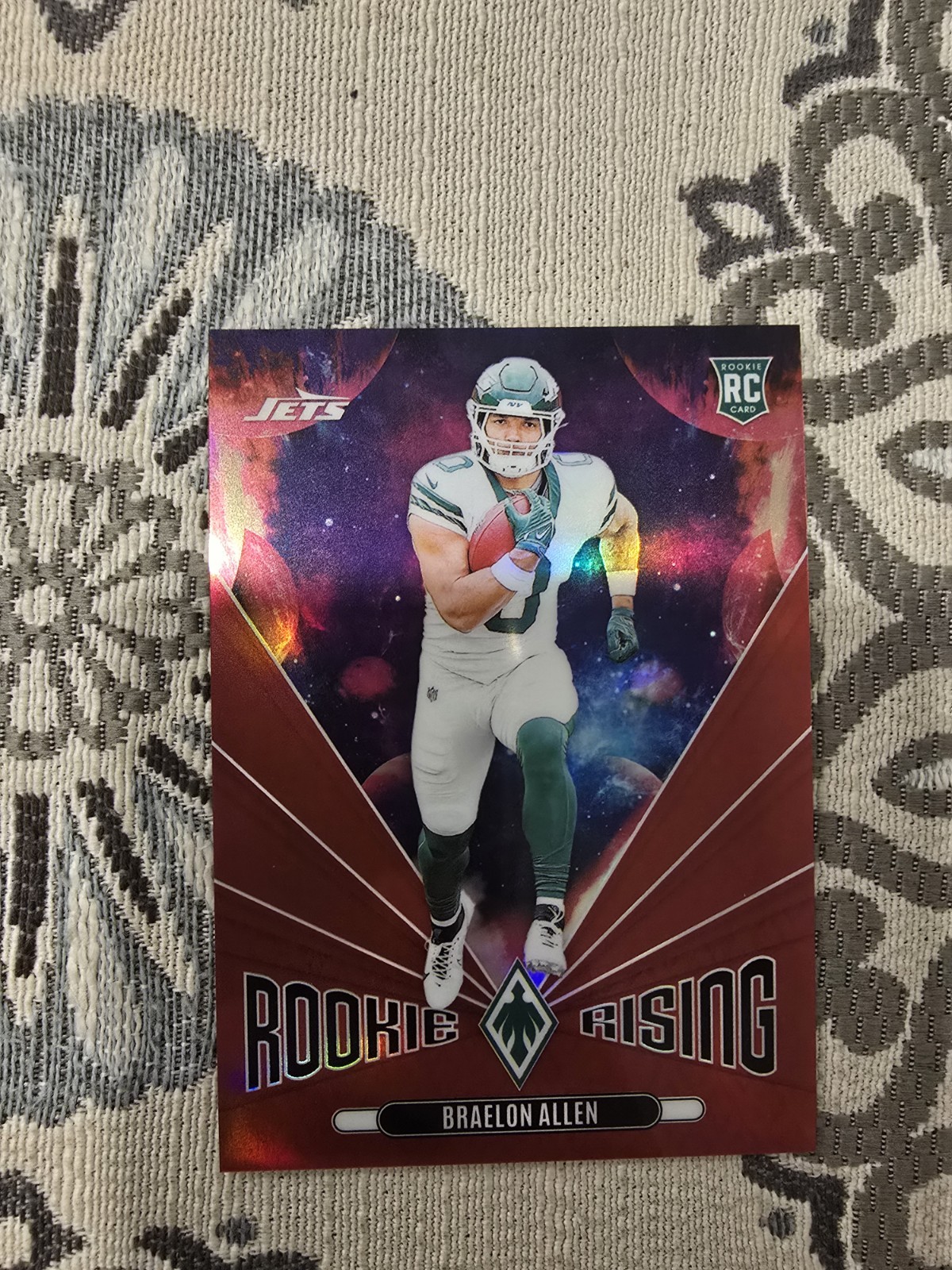 2024 Panini Phoenix Braelon Allen - Rookie Rising Red 99/99 - Jets (RC)