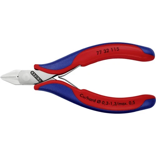 Knipex 77 32 115 Elektronik- u. Feinmechanik Seitenschneider mit Facette 115 mm