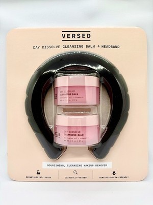 Versed Bundle of Day Dissolve Cleansing Balm 2.3 oz, 2 Pack Plus Headband