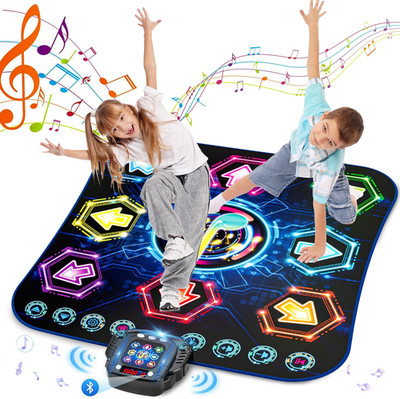 Dance Mat, 2025 Light up 8-Button Dance Pad with Wireless Bluetooth, Upgraded Fl