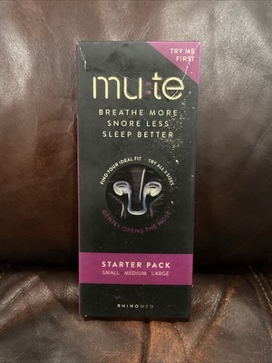 Mute Snoring Device Trial Pack Nasal Breathing Snore Less Rhinomed Open Box