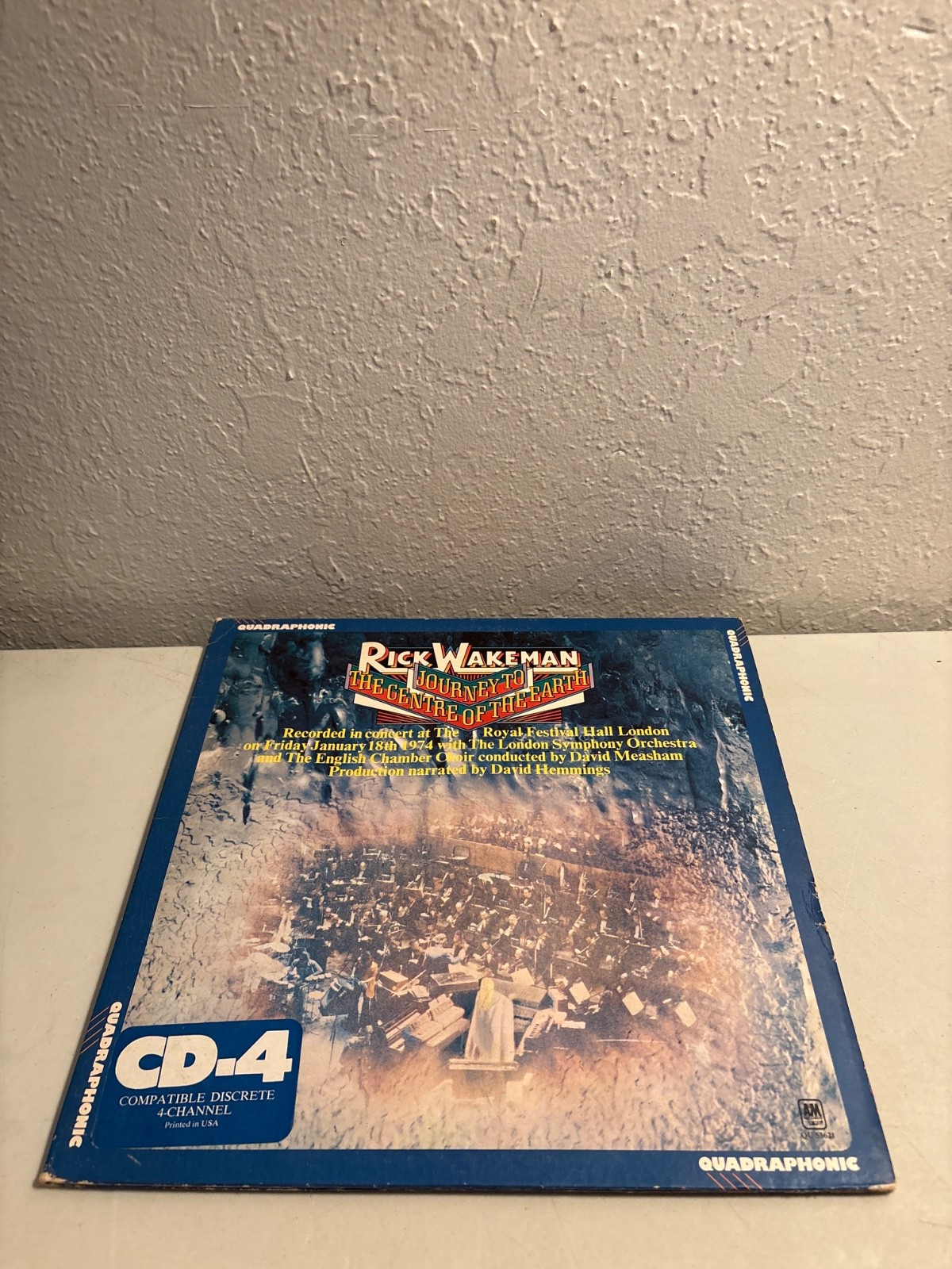 RICK WAKEMAN JOURNEY TO THE CENTRE OF EARTH QUAD VINYL LP W/ BOOKLET 1974 VG+