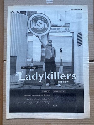 LUSH LADYKILLERS POSTER SIZED original music press advert from 1996 with tour da