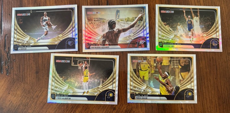 2025-26 Topps NBA Hoops Highlight Shai Gilgeous Alexander Curry Morant LOT OF 5