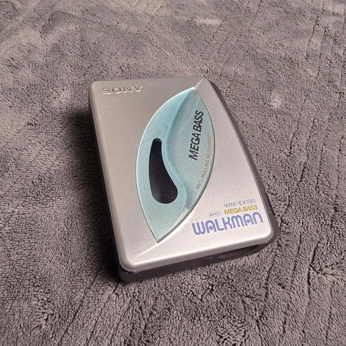 Vintage Sony WM-EX190 Walkman Cassette Player Silver Mega Bass AVLS Parts Repair