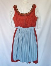 DRESS VINTAGE TRACHTEN TYROL OKTOBERFEST DIRNDL WOOL WOMENS SET US 10 EU 38
