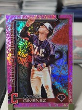 2025 Topps Pink Sandglitter Andres Gimenez, Cleveland Guardians, Mlb