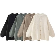 Oversized Casual Strickjacke in S/M/L