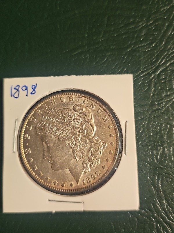 1898 Morgan Silver Dollar $1 Better AU Silver Coin Strong Details Philadelphia