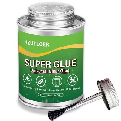 120ML Clear Super Glue w/ Brush Multi-Purpose Adhesive