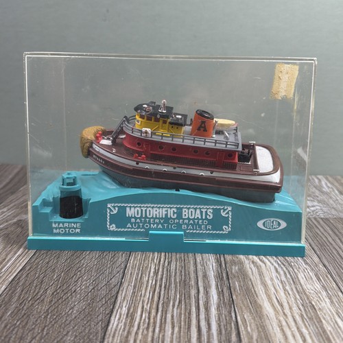  Motorific Boats IDEAL Toy NY6604 Atlas Harbor Tug Boat with case Buying As Is 