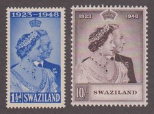 E7805: Swaziland #48-49 Mint, OG, VF, LH; CV $40