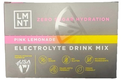 LMNT Zero Sugar Electrolytes PINK LEMONADE Salt Drink Mix 30 Sticks EXP 2028 NEW