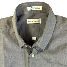 Pierre Cardin dress shirt grey gray 15/34-35 in EUC classic