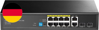 Cudy 8 Gigabit Ethernet Unmanaged Poe+ Switch, 120W, 8 Gigabit Poe+ Ports, 2 SFP