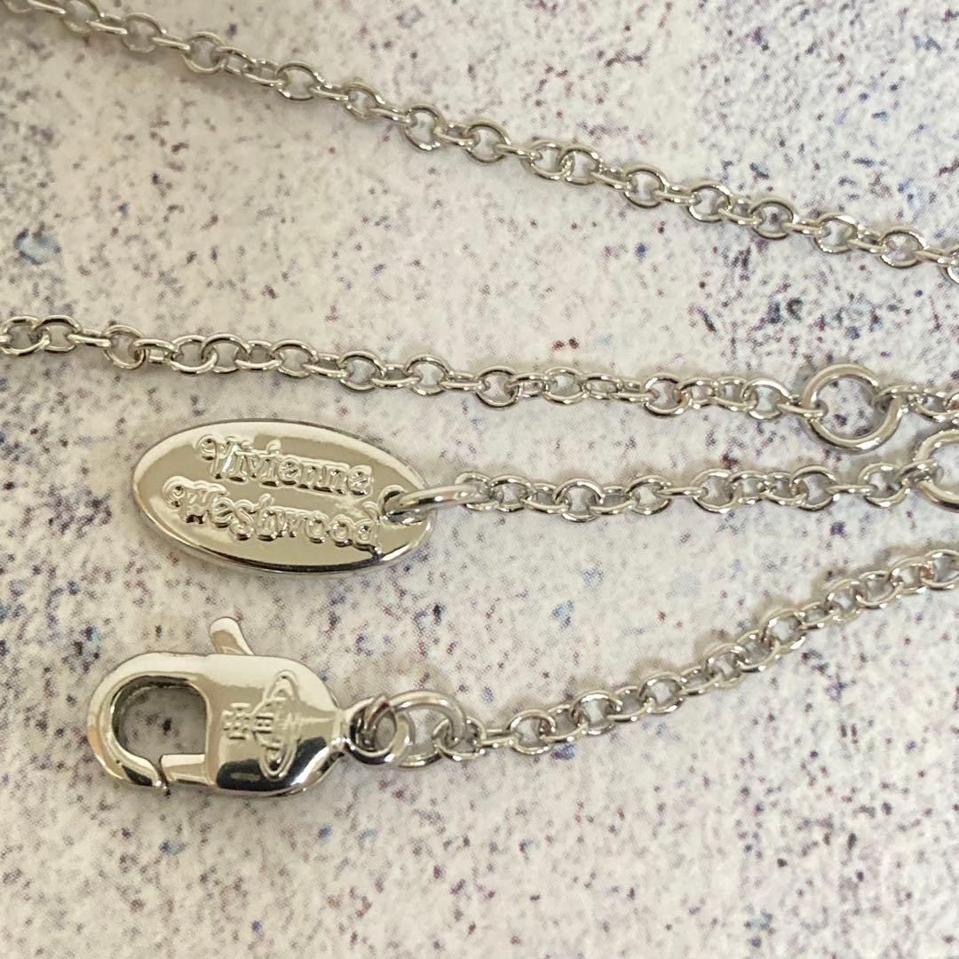 Vivienne Westwood Necklace Galileo Orb Silver black w/Pouch NO BOX