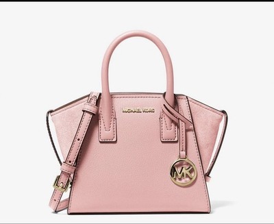 Michael Kors Avril Small Pebbled Leather Satchel- Powder Blush