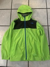 The North Face Rain Jacket Boys Youth XL Green Black Hooded Full Zip Dryvent