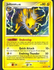 Jolteon 26/111 Rare Rising Rivals Pokemon Moderately Played