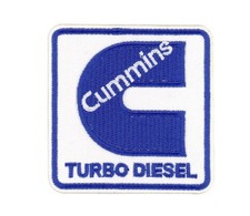 Cummins Turbo Diesel Patch Embroidered Iron-on Sew-on Truck Engine Logo Badge
