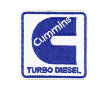 Cummins Turbo Diesel Patch   Embroidered Iron-On Sew-On Truck Engine Logo Badge