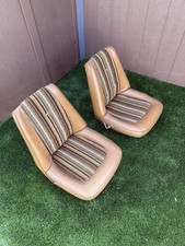 71-77 Dodge B Series Van Bucket Seats Trailduster Ramcharger Oem Chrysler Brown