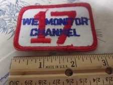 Vtg. CB Radio "We Monitor Channel 17" Embroidered Sew On Patch