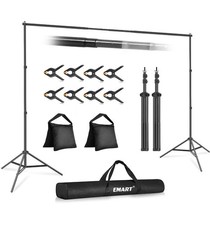 Backdrop Stand 10x7ft WxH Photo Studio Adjustable Background Stand Support