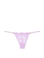 Victoria's Secret Dream Angels Lace Adjustable V-String Panty Purple Sheer New