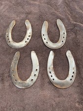 Used Horseshoes 4 Pieces For Crafts / Art / Or Four 4 Rustic Steel Horse Shoes